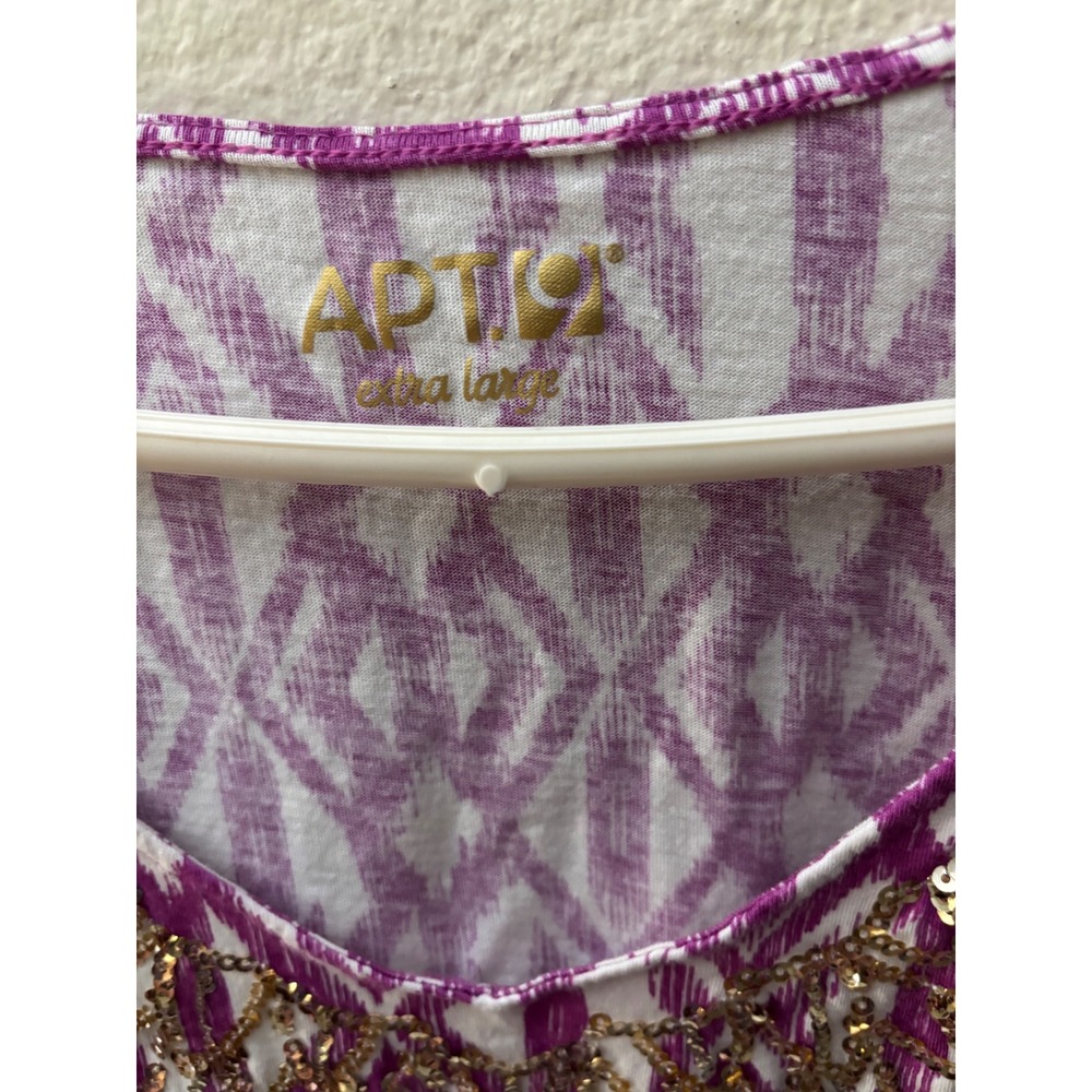 Apt 9 Womens XL Purple White Sequin Tank Top Sleeveless Blouse Shirt
(A682) - Picture 3 of 3